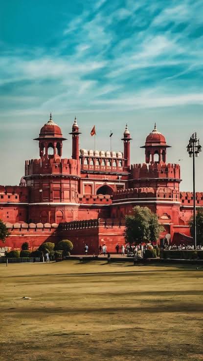 The Red Fort in Delhi under clear daylight